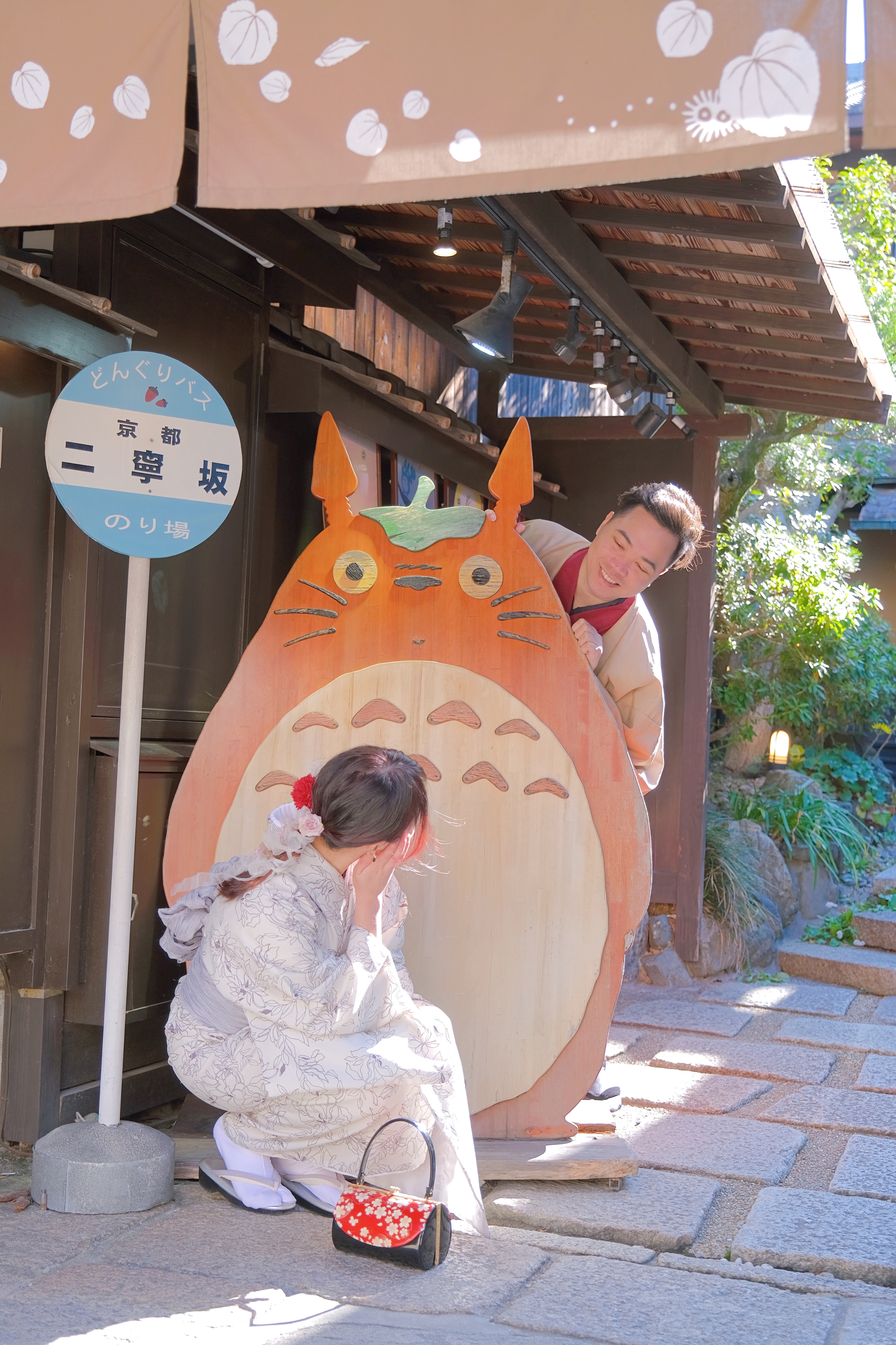 Bride standing beside a doorway
